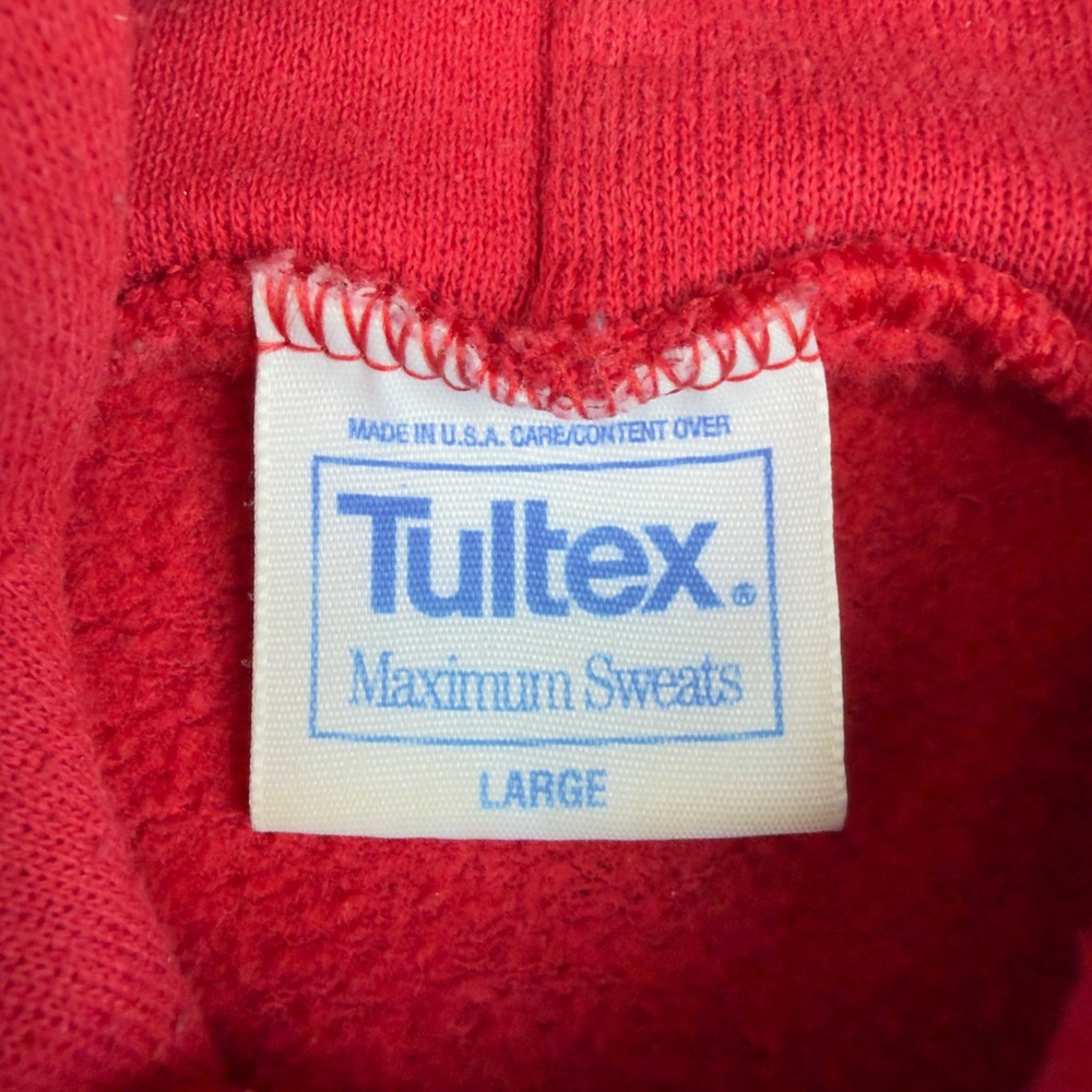 Vtg 90s Marlboro Hoodie Mens Large Red Spellout Tultex USA Made Streetwear - Picture 8 of 12